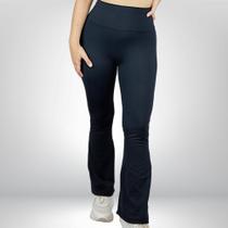 Calça Legging Flare Bailarina Leg Boca De Sino Cintura Alta