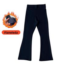 Calça Legging Flare Estilo Bailarina Térmica Flanelada Cor Sólida Para Menina Tween Girls