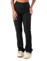 Calça Legging Flare Feminina Bailarina Suplex Boca de Sino Cintura Alta