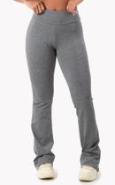 Calça Legging Flare Feminina Bailarina Suplex Boca de Sino Cintura Alta