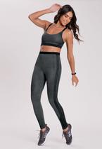 Calça Legging Graphene Malha Poliester Cinza