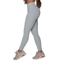 Calca Legging Heart Jacquard Canelado Azul Serenity Moving