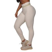 Calca Legging Heart Jacquard Dunas Off White Moving Fitness