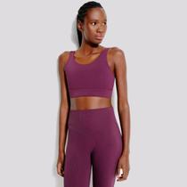 Calça Legging Hering Canelada Feminina Vinho