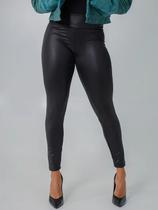 Calça Legging Imita Couro Cirrê Modeladora Cós Alto Um Estilo que Transforma o Seu Dia