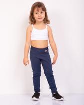 Calça Legging Infantil Básica em Suplex Azul Marinho / Cor: AZUL MARINHO / Tamanho: G