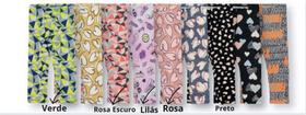 Calça Legging Infantil Estampada Colorida em Cotton Leve 10 ao 14 - Elian