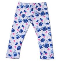 Calça Legging Infantil Floral Azul Toffee - Nº03