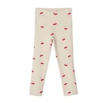 Calça Legging Infantil Hering Estampado Cereja Bege