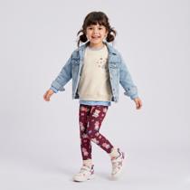 Calça Legging Infantil Menina Estampada Ursinhos Upalôo Calça Legging Infantil Menina Estampada Ursinhos Upalôo