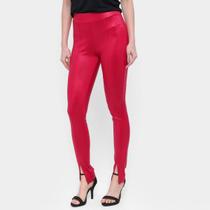 Calça Legging Influencer Cirrê Fenda Feminina Calça Legging Influencer Cirrê Fenda Feminina