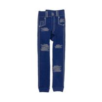 Calça Legging Jeans Infantil Bebê 02 a 03 anos Pimpolho - Azul médio