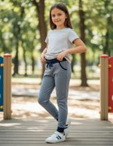 Calça Legging Jogger Infantil Peluciada Suplex Liso Menina Calça Legging Jogger Infantil Peluciada Suplex Liso Menina
