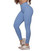 Calca Legging Jump Empina Bumbum Azul Celeste Moving Fitness