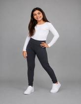 Calça Legging Juvenil Flanelada Feminina Preta 12 a 14 Anos Cor:Preto