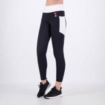 Calça Legging Kappa Vasco Supp Color Feminino Preto e Branco