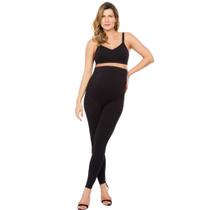 Calça Legging Leg Cintura Alta Gestante Plié Linha Maternidade