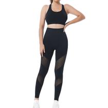 Calça Legging Leg Degradê Feminina Sem Costura Para Academia Treino