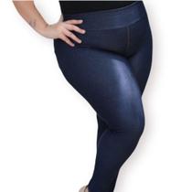 Calça Legging Malha Jeans Plus Size EXG Calça Legging Malha Jeans Plus Size EXG