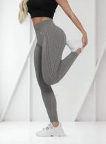 Calça Legging Max Lupo Empina BumBum Cintura Alta Academia Cor:GrafiteTamanho:GG