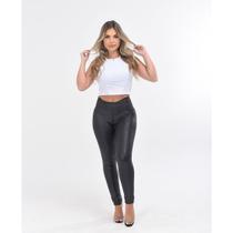 Calça Legging Modeladora e Empina Bumbum Tecido Cirrê Texturizado