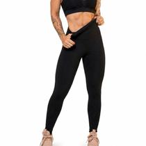 Calça Legging Modeladora Flanelada Suplex - Cós Alto Duplo: Legging Térmica Peluciada