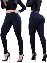 Calça Legging Modeladora Poliamida Com Zíper