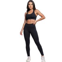 Calça Legging Montaria Bella Fiore Roupa Para Academia Treino Musculação Moda Fitness Feminina Tamanho:MCor:PretoGêner