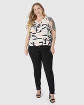 Calça Legging Montaria Feminina Plus Size Em Malha Interlock Malwee Ref:.1000115417