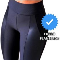 Calça legging Montaria flanelada com detalhe em cirre Calça legging Montaria flanelada com detalhe em cirre