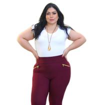 Calça Legging Montaria Gorgurão Feminina Plus Size Cintura Alta