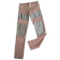 Calça Legging Montaria Tamanho 10 com Recortes em Cirre Rosa - Costão