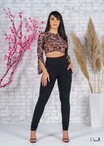Calça Legging Montaria Térmica Suplex Peluciada Com Bolsos Quentinha