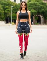 Calça legging mulher maravilha vermelha tamanho m Calça legging mulher maravilha vermelha tamanho m