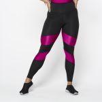 Calça Legging Olivia - Preto com Detalhes em Pink e Brilho Calça Legging Olivia - Preto com Detalhes em Pink e Brilho