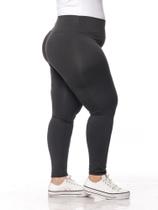 Calça legging peluciada plus size flanelada de frio feminina cintura pilates academia ginastia