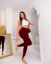 Calça Legging Pezinho Cintura Alta Outono Inverno Peluciado Calça Legging Pezinho Cintura Alta Outono Inverno Peluciado