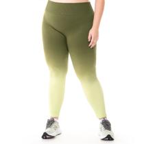 Calça Legging Plus Degradê Fitness em jacquard Cactus