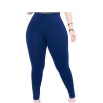 Calça Legging Plus Size Cintura Alta Suplex-AZUL MARINHO Calça Legging Plus Size Cintura Alta Suplex-AZUL MARINHO