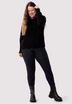 Calça legging plus size com nervura lunender 60163
