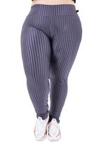 Calça Legging Plus Size Em Poliamida 3d
