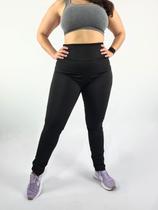 Calça Legging Plus Size Leg Suplex Fitness Grossa Zero Transparência Costura Reforçada Cintura Alta