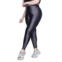 Calça Legging Plus Size New Zig 3D WLS Modas Poliamida Cós Alto Academia Moda Fitness Feminina