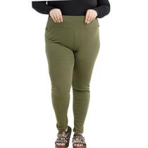 Calça Legging Plus Size Peluciada Moda Outono Inverno Feminina Casual 10225A