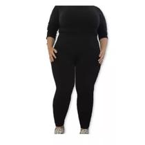 Calça Legging Plus Size Preta Básica Cintura Alta Grossa Calça Legging Plus Size Preta Básica Cintura Alta Grossa
