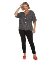 Calça Legging Plus Size Preta com Bolsos e Elastano Calça Legging Plus Size Preta com Bolsos e Elastano