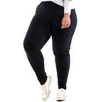 Calça Legging Plus Size Suplex Em Poliéster - WOLFOX
