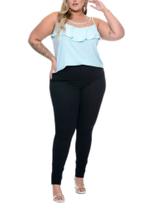 Calça Legging Plus Size Suplex Grossa G1 G2 G3 G4 Cós Alto Fitness Feminina