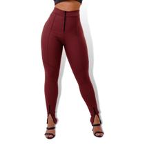 Calça Legging PolyPower 3 Zíper Vinho - PDB18.4