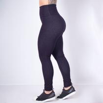 Calça Legging Preta Cintura Alta em Viscose Estilo Jeans